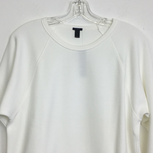 NWT J Crew White Pom Pom Sweatshirt - Picture 4 of 5